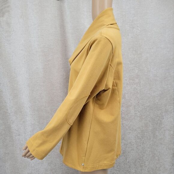 Neon Buddha Cotton Cardigan Blazer Stylish Mustard Women's Jacket - Picture 4 of 10